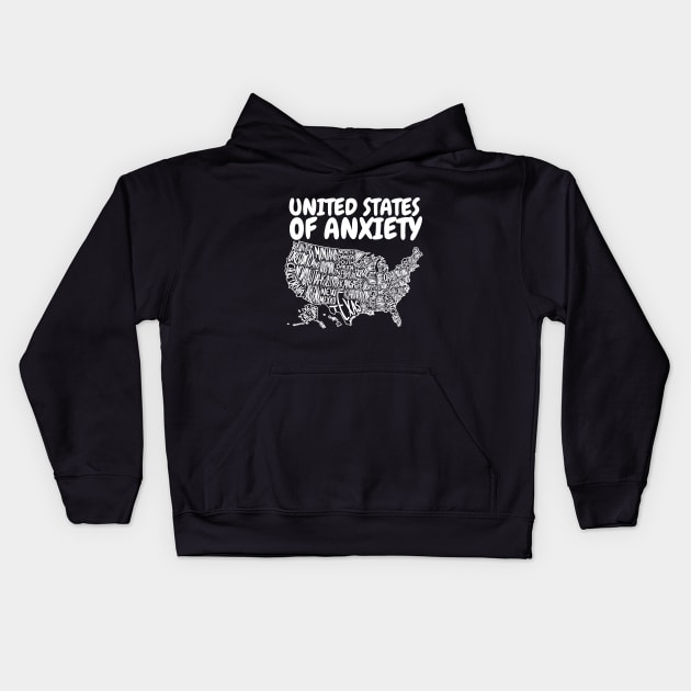 United States of Anxiety Kids Hoodie by aneisha